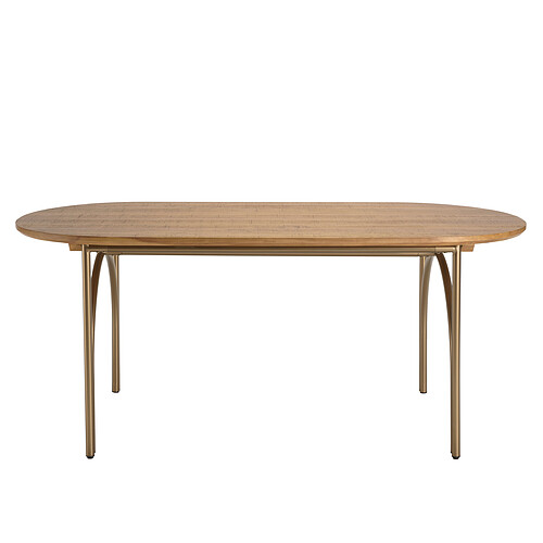 MACABANE Table à manger YSEULT bois Peuplier 180x90cm