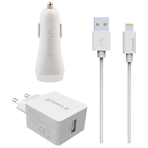 Bigben Interactive Pack chargeur blanc lightning