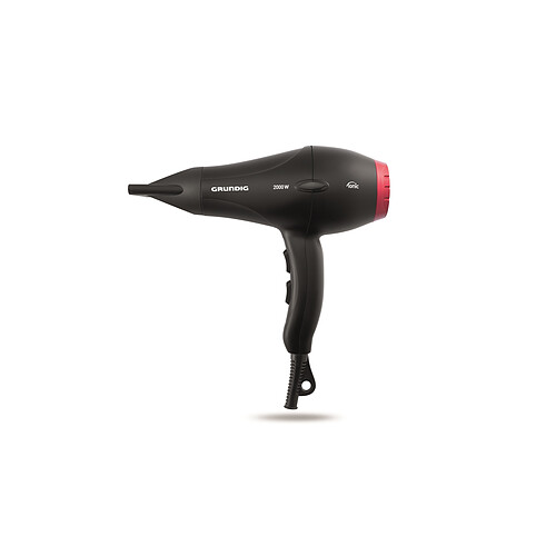 Grundig Sèche-Cheveux Professionnel Compact HD5585- 2000W - Noir & Rouge