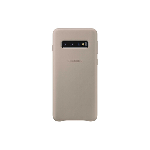 Samsung Coque Cuir Galaxy S10 Plus - Gris