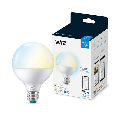 WiZ Ampoule connectée E27 Globe 95 Blanc variable