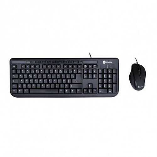 Pack Clavier USB Multim+ Souris USB optique 800DPI - HEDEN Réf : KPC66USBCA
