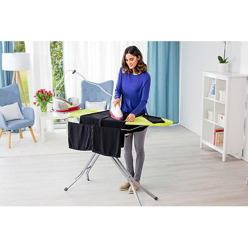 KADAX Table à Repasser 120 x 38 cm, Planche Pliable avec Housse en Coton, Support de Fer Intégré, Pieds Antidérapants et Reglable Hauteur (Carreaux KADAX Table à Repasser 120 x 38 cm, Planche Pliable avec Housse en Coton, Support de Fer Intégré, Pieds Antidérapants et Reglable Hauteur (Carreaux