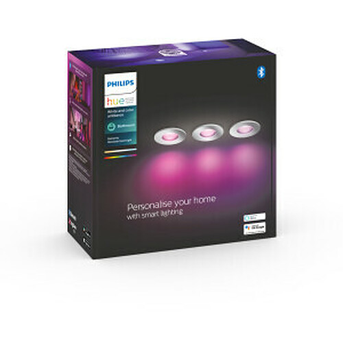 Philips Hue Xamento Hue recessed 3x5.7W - Chrome