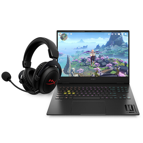 HP OMEN - 16-u0010nf - Noir + Casque sans fil HyperX Cloud II