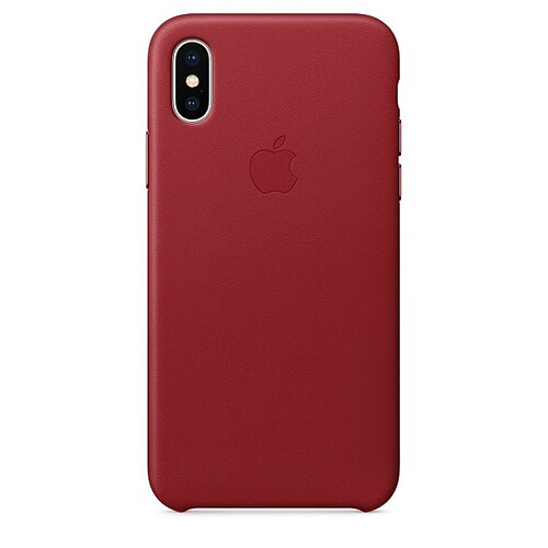 Apple iPhone X Leather Case - (PRODUCT)RED