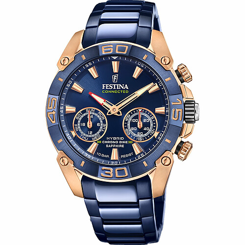 Montre connecté Homme Festina Montres CHRONOBIKE CONNECTED - F20549-1 Bracelet Acier Bleu