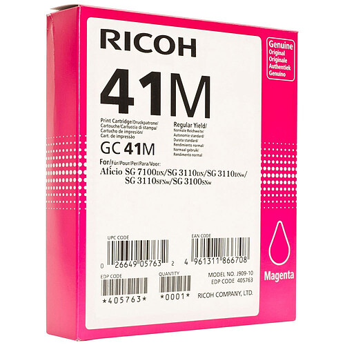 405763 - Cartouche d'encre  RICOH GC-41M Magenta