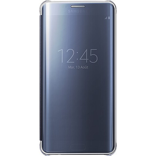 Etui à rabat Clear View Cover Samsung EF-ZG925BB noir pour Samsung Galaxy S6 Edge Plus