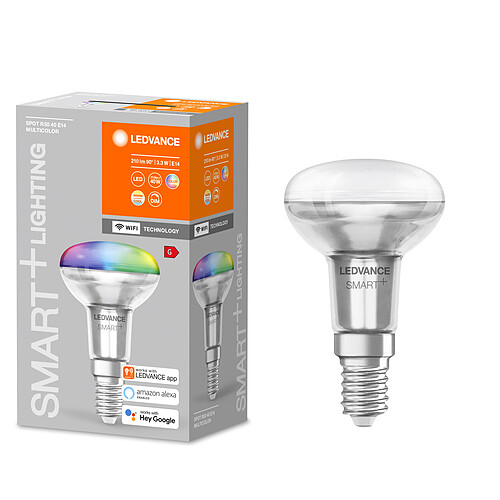 Ledvance Ampoule connectée Smart+ WIFI SPOT R50 40W E14 - Couleur changeante