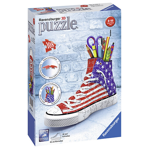 Ravensburger Puzzle 3D Chaussures Sneakers américaine - 108 pièces - 12549