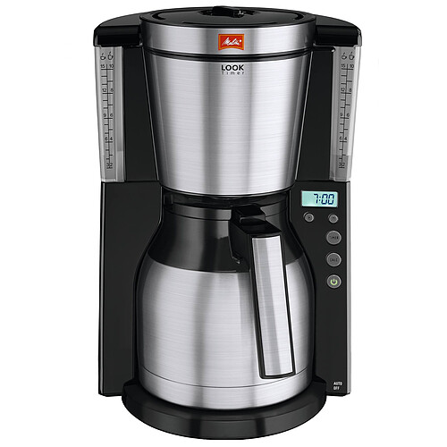 Melitta CAFETIÈRE LOOK IV THERM TIMER NOIR-ACIER BROSSE