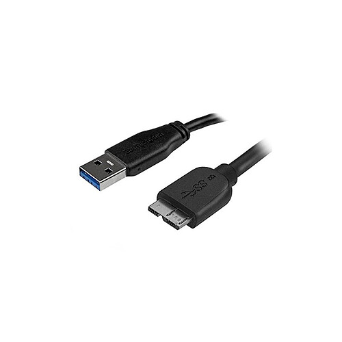 StarTech.com Câble SuperSpeed USB 3.0 slim A vers Micro B de 0,5 m - Mâle / Mâle - Noir