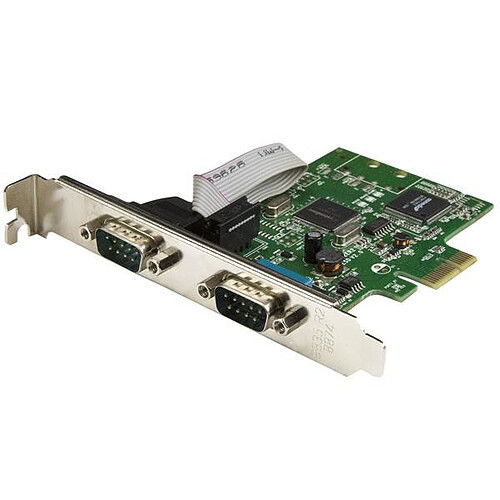 StarTech.com Carte PCI Express à 2 ports série DB9 RS232 - Adaptateur PCIe série avec UART 16C1050