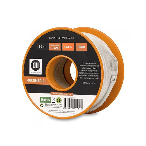 Câble RJ45 droit mâle/mâle D2 Diffusion