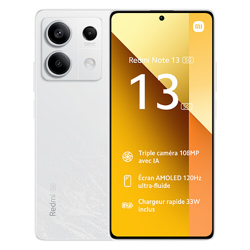 Xiaomi Redmi Note 13 - 5G - 8/256 Go - Blanc