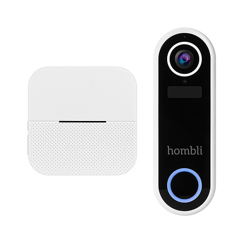 Hombli Smart Doorbell - Sonnette connectée 1080p + Carillon