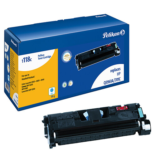 Pelikan Toner pour HP 2550 (Q3961A) & CANON (701) - Cyan - 4000 pages