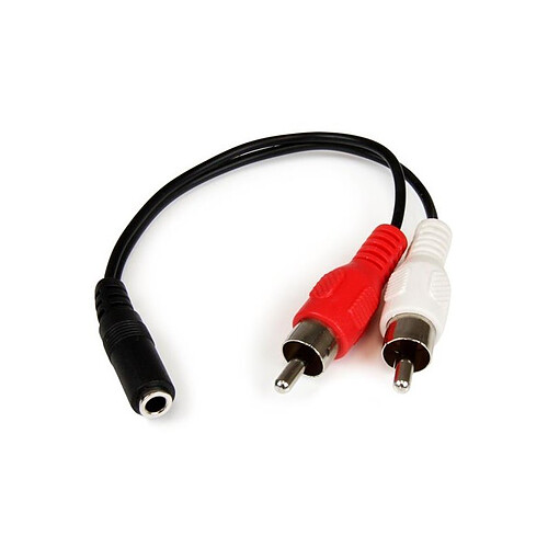 StarTech.com Câble en Y Mini-Jack 3,5mm vers 2x RCA de 15 cm - Adaptateur audio Mini-Jack (F) vers 2x Cinch (M)