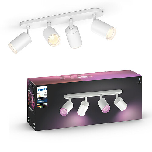 Philips Hue White & Color Ambiance FUGATO Spot 4x5.7W - Blanc