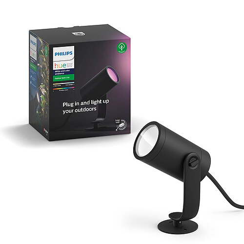 Philips Hue Spot d'extérieur connecté LILY - White & Color Ambiance - Anthracite - 8W 24V