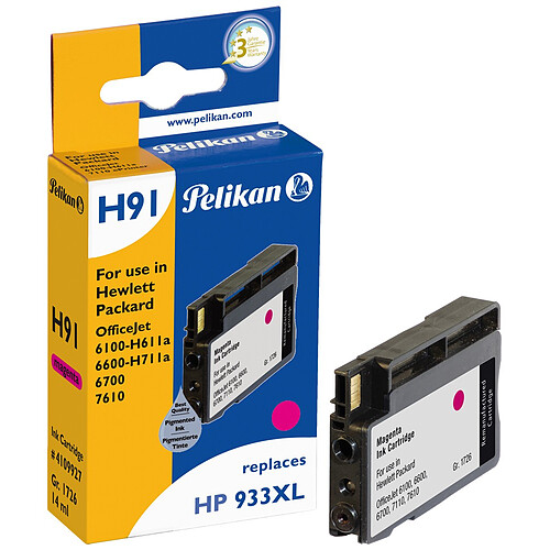 Pelikan Cartouche d'encre pour HP OFFICEJET 6700 (933XL) - Magenta