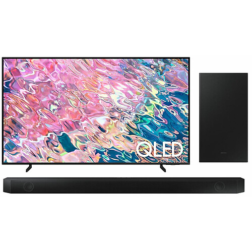 TV Samsung QLED 55" 139cm - QE55Q60B-2022 + Samsung HW-Q600B