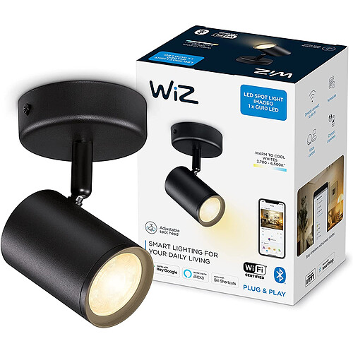 WiZ IMAGEO Spots connectée 1x5W - Blanc variable - Noir