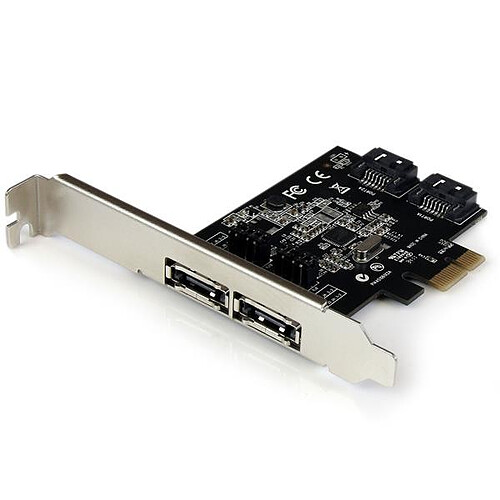 StarTech.com Carte contrôleur PCI Express à 2 ports eSATA et 2 ports SATA