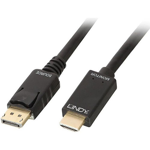 LINDY Câble DisplayPort vers HDMI 4K30 (DP:passif) - 1m