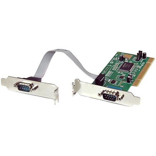 StarTech.com Carte PCI à faible encombrement avec 2 ports RS232 - Adaptateur série - UART 16550