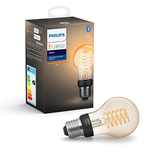 Philips Hue White - Ampoule connect&e- LED 9W Filament E27 x1