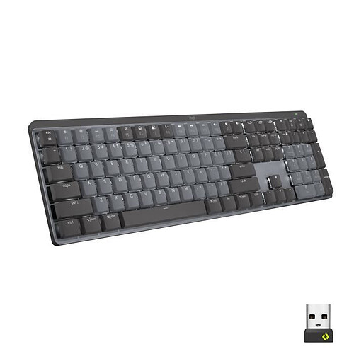 Logitech - Clavier Sans Fil - MX - Mecanique - Retroeclaire Performant - Graphite