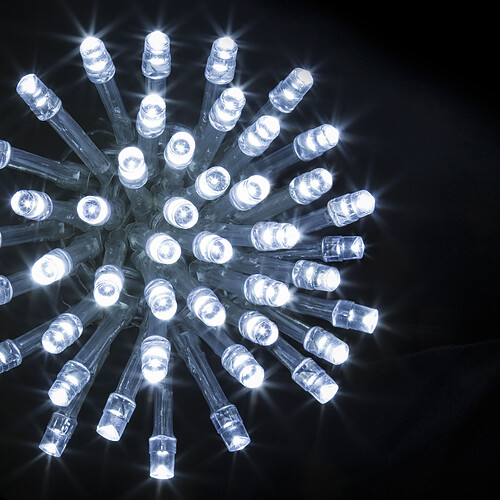 3S. x Home Guirlande LUMINEUSE 100 LED 8 mètres - 8 fonctions lumineuses