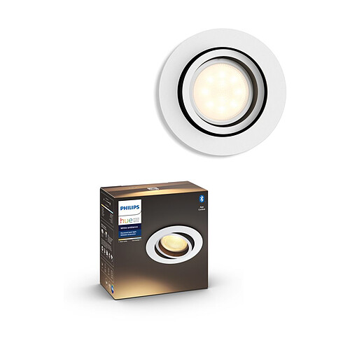 Philips White Ambiance MILLISKIN Spot encastré rond 1x5.5W extension - Blanc (télécommande non incluse) - Bluetooth