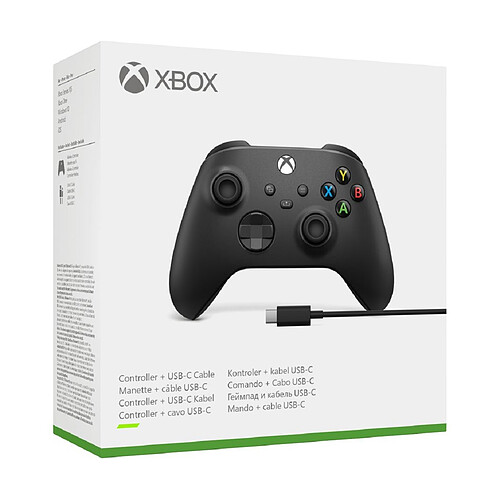 Microsoft Manette Xbox Series + câble USB-C pour PC - Noir