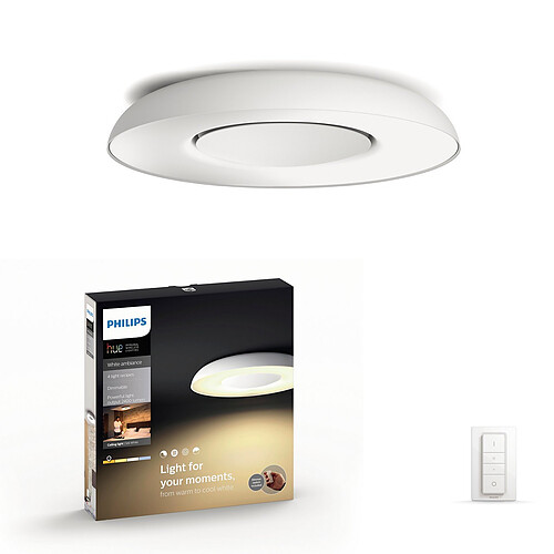 Philips Hue Plafonnier connecté STILL - 32W - Blanc - White Ambiance - Télécommande Hue incluse