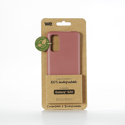 WE Coque Bio SAMSUNG GALAXY S20 - Eco-Friendly Biodégradable et Compostable - Housse Etui Antichoc, Compatible avec L'induction, Ultra Protection Bumper, Anti Rayure - Fuschia