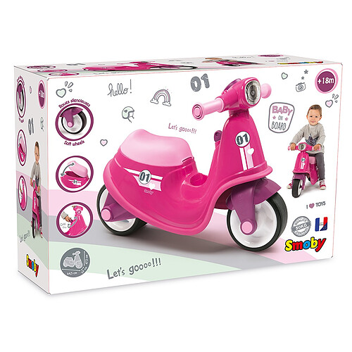 Smoby PORTEUR SCOOTER ROSE - 721002