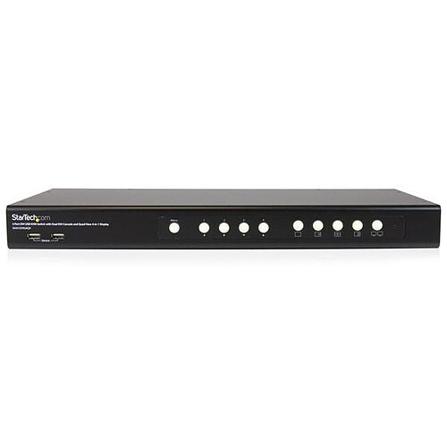 Startech Switch KVM USB DVI à 4 ports - Commutateur KVM Quad View 4-en-1 avec console DVI à 2 sorties