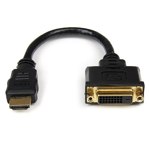 StarTech.com Cable adaptateur video HDMI vers DVI-D de 20 cm - HDMI male vers DVI femelle