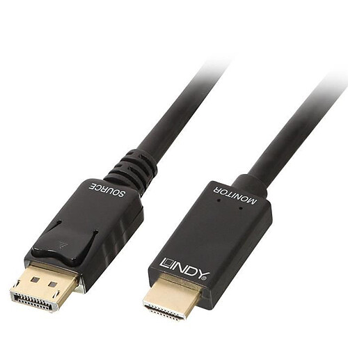 LINDY Câble DisplayPort vers HDMI 4K30 (DP:passif) - 2m