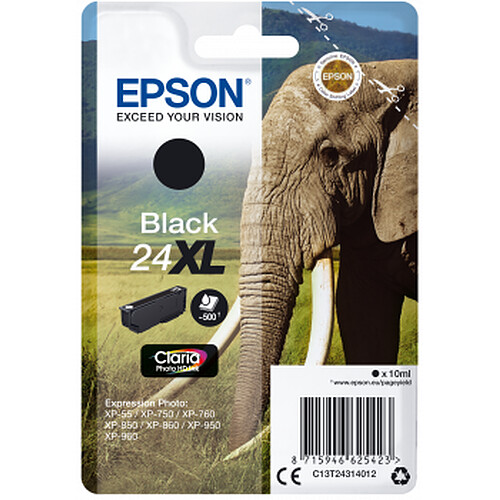 Epson Cartouche noire XL''Eléphant'' - T2431