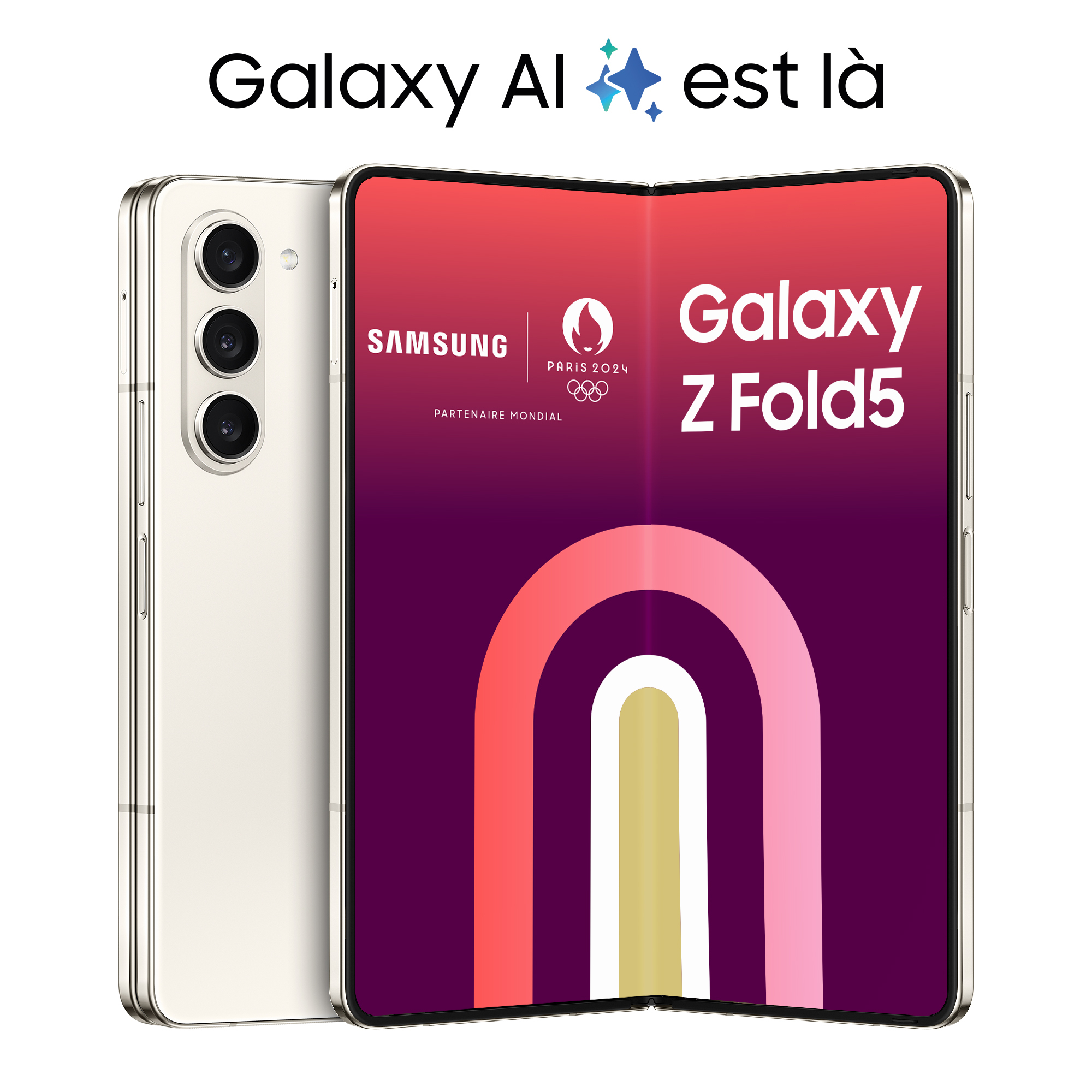 Samsung Galaxy Z Fold5 - 12/512 Go - 5G - Crème - Smartphone