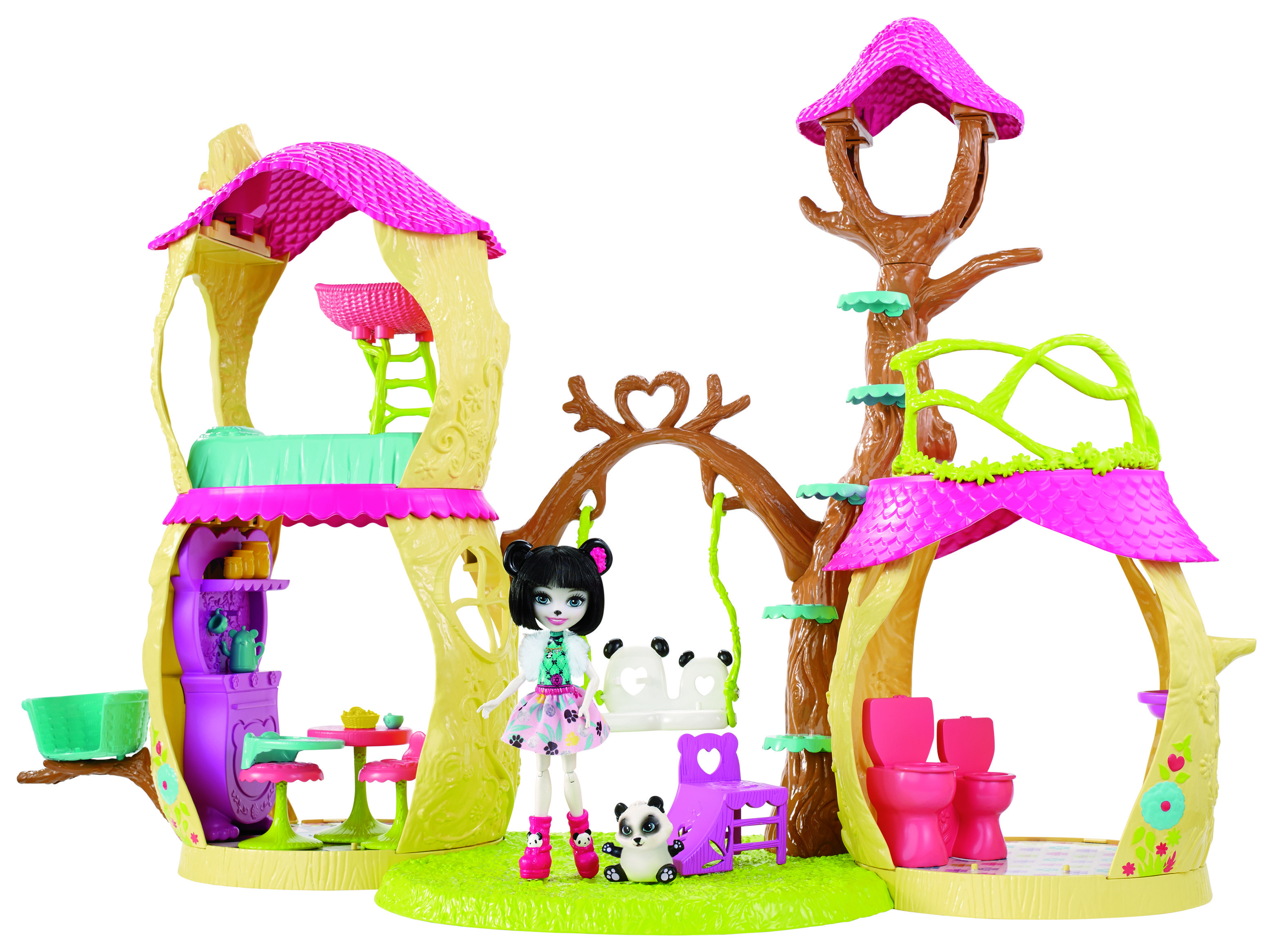 Enchantimals Coffret Manucure Du Paresseux – Poupée Sela Et Figurine Treebody, Accessoires Inclus – Dès 4 Ans