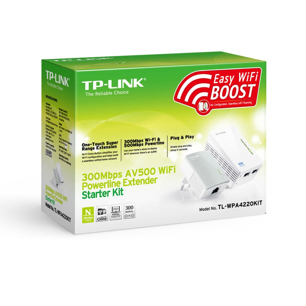 Kit CPL Wi-Fi TP-Link AV600 - Extenseur De Réseau Via Prise électrique, Jusqu'à 300 Mbps